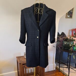 Generation Love Black Textured Blazer Dress